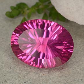 10.52 ct Pink Mystic Topaz Stone, Natural Mystic Topaz in Oval Concave Cut Shape for Sale