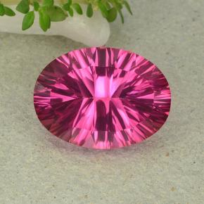 Deep Magenta Мистический Топаз Камень - 10.1ct Овал с Вогнутой Огранкой (ID: 483036)