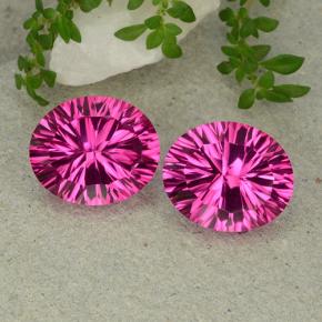 Deep Magenta Mystic Topaz Gem - 5.4ct Oval Concave Cut (ID: 483062)