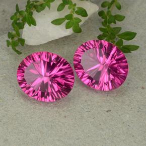 10.82 ctw Pink Mystic Topaz Stones, Natural Mystic Topaz in Oval Concave Cut Shape for Sale