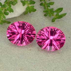 Dark Pink Mystic Topaz Gem - 5.3ct Oval Concave Cut (ID: 483066)