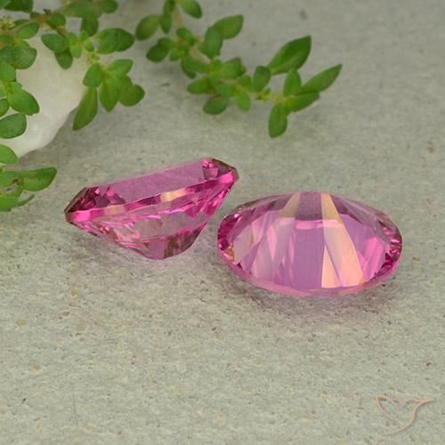 Mystic Topaz Gemstones in 12 x 10 mm (calibrated) Size for Sale, Mystic Topaz Stones in Dark Pink Color