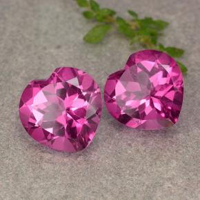 10.56 ctw Pink Mystic Topaz Stones, Natural Mystic Topaz in Heart Facet Shape for Sale