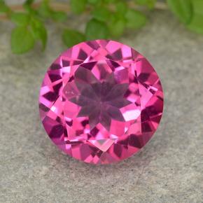 Dark Pink Mystik Topas Edelstein - 3.9ct Rund Facettenschliff (ID: 487422)