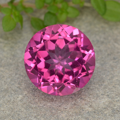 Rosa hot Topazio mistico Gem - 4.2ct Sfaccettatura rotonda (ID: 487424)