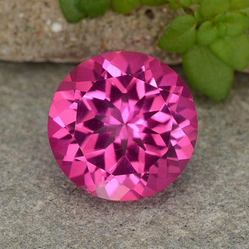 Deep Magenta Mystic Topaz Gem - 4.1ct Round Facet (ID: 487431)