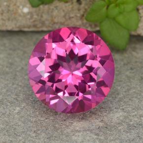 Dark Pink Mystik Topas Edelstein - 4.2ct Rund Facettenschliff (ID: 487433)