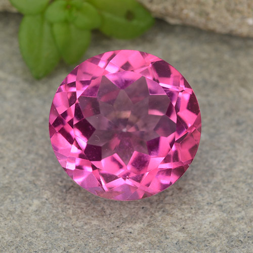 Topaze Mystique Tour en damier des États-Unis 4,17 ct, dimension 10mm, pureté vvs-vs, pierre gemme naturelle Recouvert, 1 pièce Topaze Mystique de couleur Rose foncé, dureté Mohs de 8 convient aux bijoux de tous les jours, pierre de sagesse, Photo A