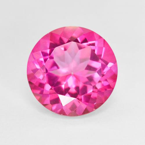 Deep Magenta Mystic Topaz Gem - 4.4ct Round Facet (ID: 487436)