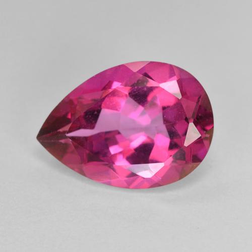 Medium-Dark Pink Mystik Topas Edelstein - 6.2ct Birnen Schliff (ID: 487502)