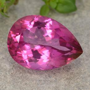 Rosa oscuro Topacio Místico Gema - 6.3ct Corte en forma de pera (ID: 487504)