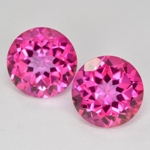 Dark Pink Mystic Topaz Gem - 4.5ct Round Facet (ID: 487678)