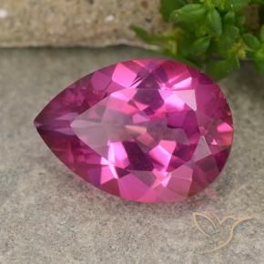 6.03 ct Pink Mystic Topaz Stone, Natural Mystic Topaz in Pear Facet Shape for Sale