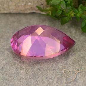 Mystic Topaz Gemstone in 14 x 10 mm (calibrated) Size for Sale, Mystic Topaz Stone in Dark Pink Color