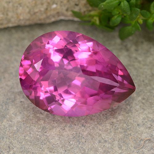 6.88 ct Pink Mystic Topaz, 14.1 x 10.1 mm Pear Cut From Brazil, Photo A
