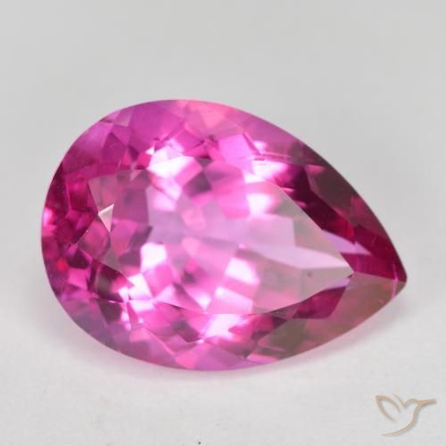 7.00 ct Pink Mystic Topaz Stone, Natural Mystic Topaz in Pear Facet Shape for Sale