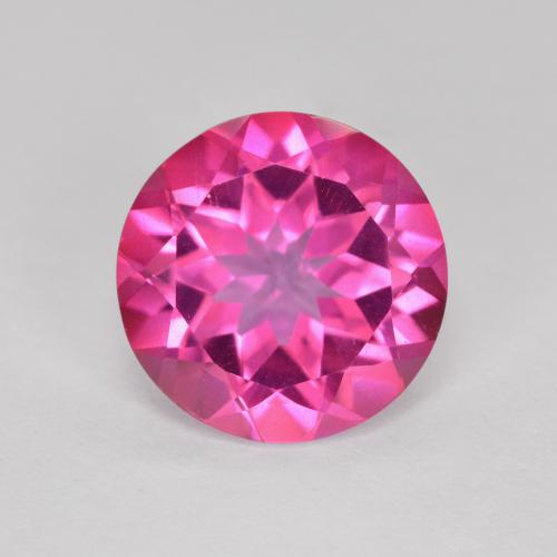 Rosado oscuro medio Topacio Místico Gema - 3.9ct Faceta Redonda (ID: 487901)