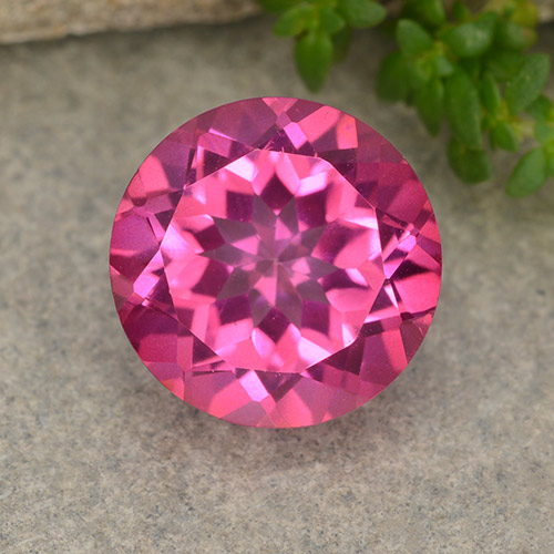 Deep Magenta Mystic Topaz Gem - 4.3ct Round Facet (ID: 487968)