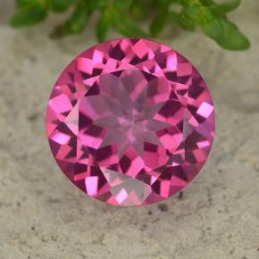 Dark Pink Mystik Topas Edelstein - 4.3ct Rund Facettenschliff (ID: 488053)