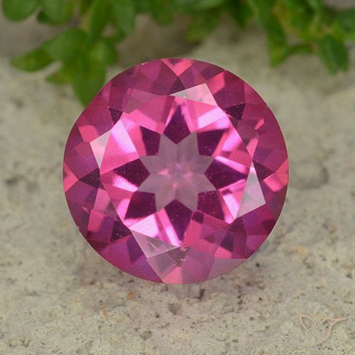 Topazio mistico 9,9mm rosa Sfaccettatura rotonda dal Brasile, peso di 4,23 ct, gemma naturale Rivestito in purezza VVS-VS, 1 pezzo Topazio mistico - Colore: Rosa scuro, durezza Mohs di 8 - 8 adatto per gioielli da indossare ogni giorno, Photo A