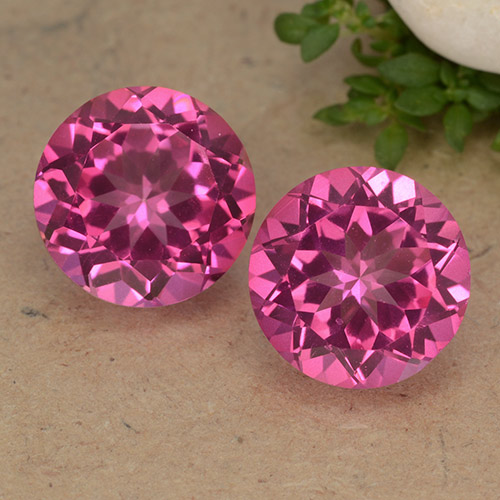 Hot Pink Mystic Topaz Gem - 4.4ct Round Facet (ID: 488251)