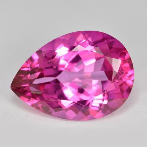 Magenta intenso Topacio Místico Gema - 7ct Corte en forma de pera (ID: 488265)