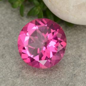 3.90 ct Pink Mystic Topaz Stone, Natural Mystic Topaz in Round Facet Shape for Sale