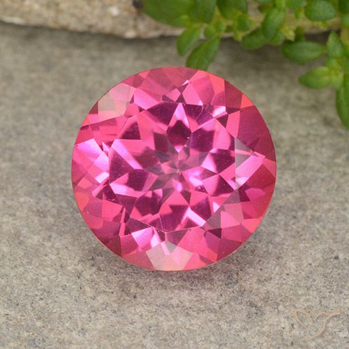 4.09 ct Pink Mystic Topaz, 9.9 mm Round Cut From Brazil, Photo A