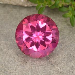 Rosa oscuro Topacio Místico Gema - 4.1ct Faceta Redonda (ID: 488406)