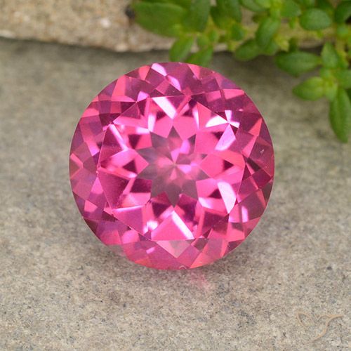 4.47 ct Pink Mystic Topaz, 9.9 mm Round Cut From Brazil, Photo A