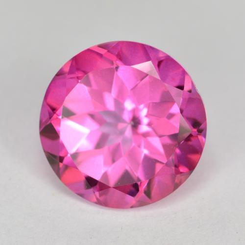 Dark Pink Topazio mistico Gem - 4.1ct Sfaccettatura rotonda (ID: 488415)