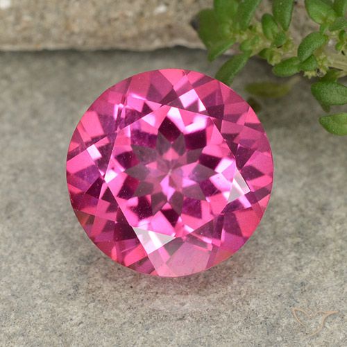 4.17 ct Pink Mystic Topaz, 9.9 mm Round Cut From Brazil, Photo A