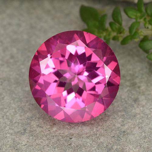 Deep Magenta Topazio mistico Gem - 4.1ct Sfaccettatura rotonda (ID: 488422)