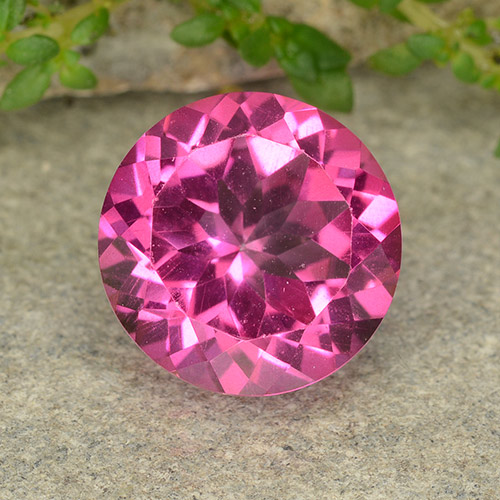 Topacio Místico Rosado intenso Circular de 4.48 ct de Brasil, dimensión 10,1mm, piedra preciosa natural Recubierta, claridad vvs-vs, Topacio Místico Faceta Redonda de 1 pieza, dureza de Mohs de 8 - 8 Adecuado para joyas de uso diario , Photo A