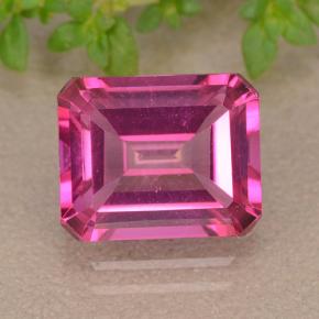 Dark Pink Mystik Topas Edelstein - 4ct Octagon Stufenschliff (ID: 489182)