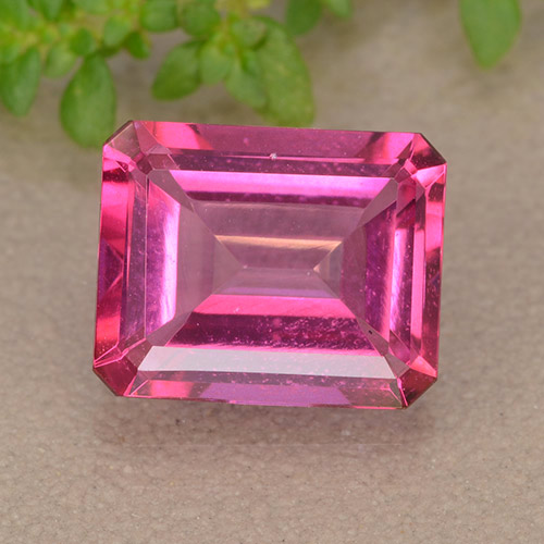 Hot Pink Mystic Topaz Gem - 3.6ct Octagon Step Cut (ID: 489184)