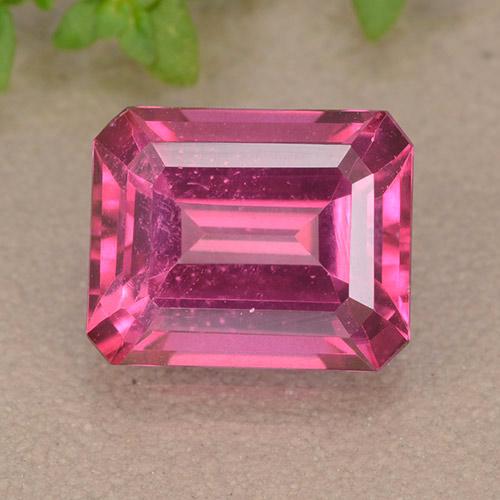 Deep Magenta Topazio mistico Gem - 4.2ct Taglio ottagonale (ID: 489185)