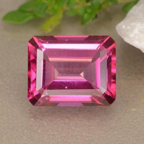 Deep Magenta Mystic Topaz Gem - 4.2ct Octagon Step Cut (ID: 489472)