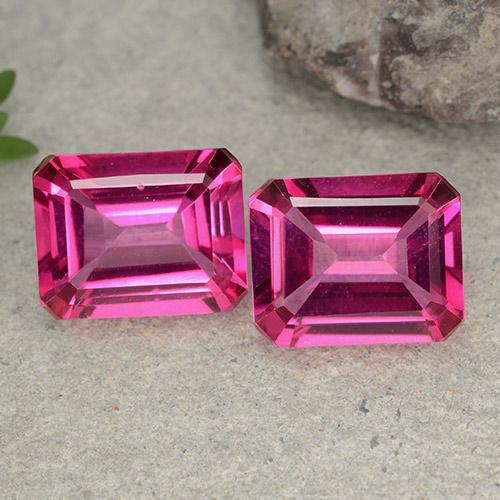 Hot Pink Mystic Topaz Gem - 3.6ct Octagon Step Cut (ID: 489476)