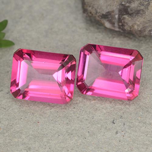 7.26 ctw Pink Mystic Topaz Stones, Natural Mystic Topaz in Octagon Step Cut Shape for Sale