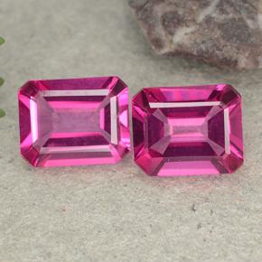 Deep Magenta Mystic Topaz Gem - 3.4ct Octagon Step Cut (ID: 489479)