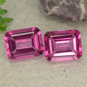 Dark Pink Mystic Topaz Gem - 3.8ct Octagon Step Cut (ID: 489482)