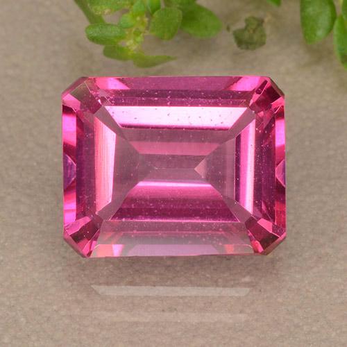 Rosa hot Topazio mistico Gem - 4.2ct Taglio ottagonale (ID: 489522)