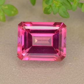 Dark Pink Mystic Topaz Gem - 3.9ct Octagon Step Cut (ID: 489533)
