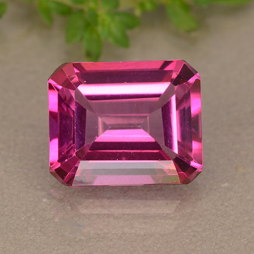 Deep Magenta Mystic Topaz Gem - 3.8ct Octagon Step Cut (ID: 489550)