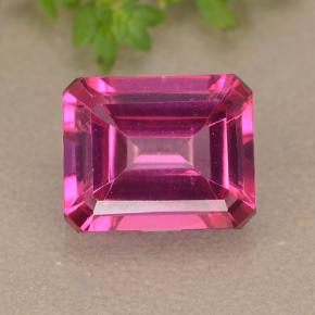 Medium-Dark Pink Mystik Topas Edelstein - 3.9ct Octagon Stufenschliff (ID: 489552)