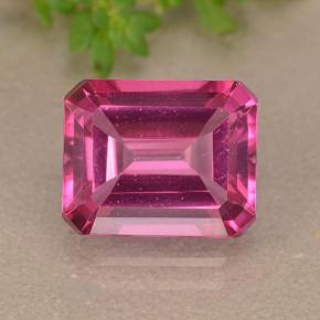 Deep Magenta Mystik Topas Edelstein - 4ct Octagon Stufenschliff (ID: 489553)