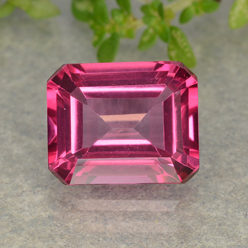 Dark Pink Topazio mistico Gem - 3.8ct Taglio ottagonale (ID: 489616)