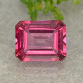 Deep Magenta Mystic Topaz Gem - 4.2ct Octagon Step Cut (ID: 489622)