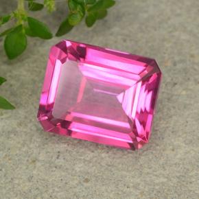 3.74 ct Pink Mystic Topaz Stone, Natural Mystic Topaz in Octagon Step Cut Shape for Sale
